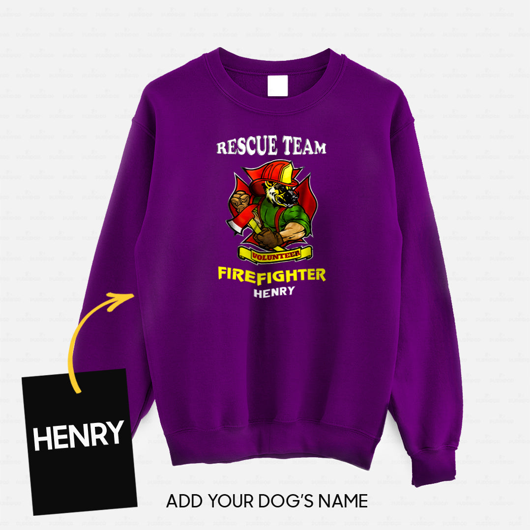 Personalized Dog Gift Idea - Rescue Firefighter Team Volunteer For Dog Lovers - Standard Crew Neck Sweatshirt