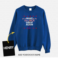 Thumbnail for Personalized Dog Gift Idea - Let's Make America Great Again For Dog Lovers - Standard Crew Neck Sweatshirt