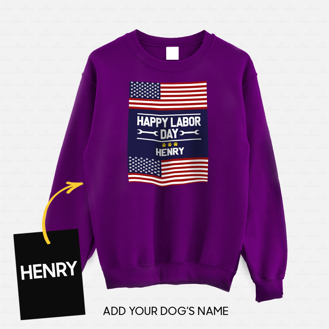 Personalized Dog Gift Idea - Happy Labor Day Proud Day For Dog Lovers - Standard Crew Neck Sweatshirt