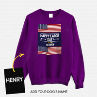 Thumbnail for Personalized Dog Gift Idea - Happy Labor Day Proud Day For Dog Lovers - Standard Crew Neck Sweatshirt