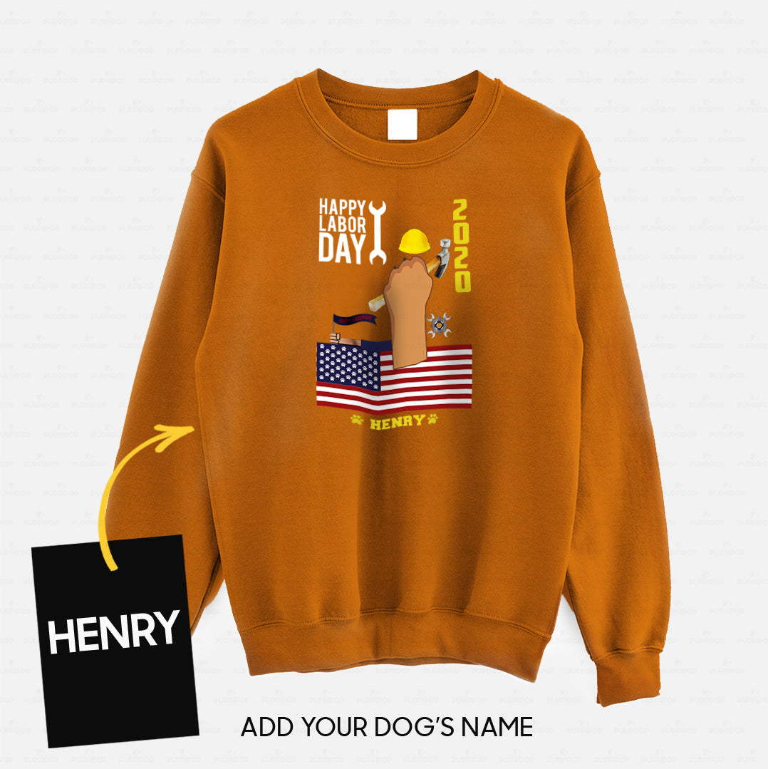 Personalized Dog Gift Idea - Happy Labor Day 2020 For Dog Lovers - Standard Crew Neck Sweatshirt