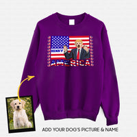 Thumbnail for Personalized Dog Gift Idea - President Dog Please Vote Me For Dog Lovers - Standard Crew Neck Sweatshirt