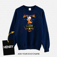 Thumbnail for Personalized Dog Gift Idea - Helmet With Light Happy Labor Day For Dog Lovers - Standard Crew Neck Sweatshirt