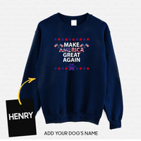 Thumbnail for Personalized Dog Gift Idea - Let's Make America Great Again For Dog Lovers - Standard Crew Neck Sweatshirt