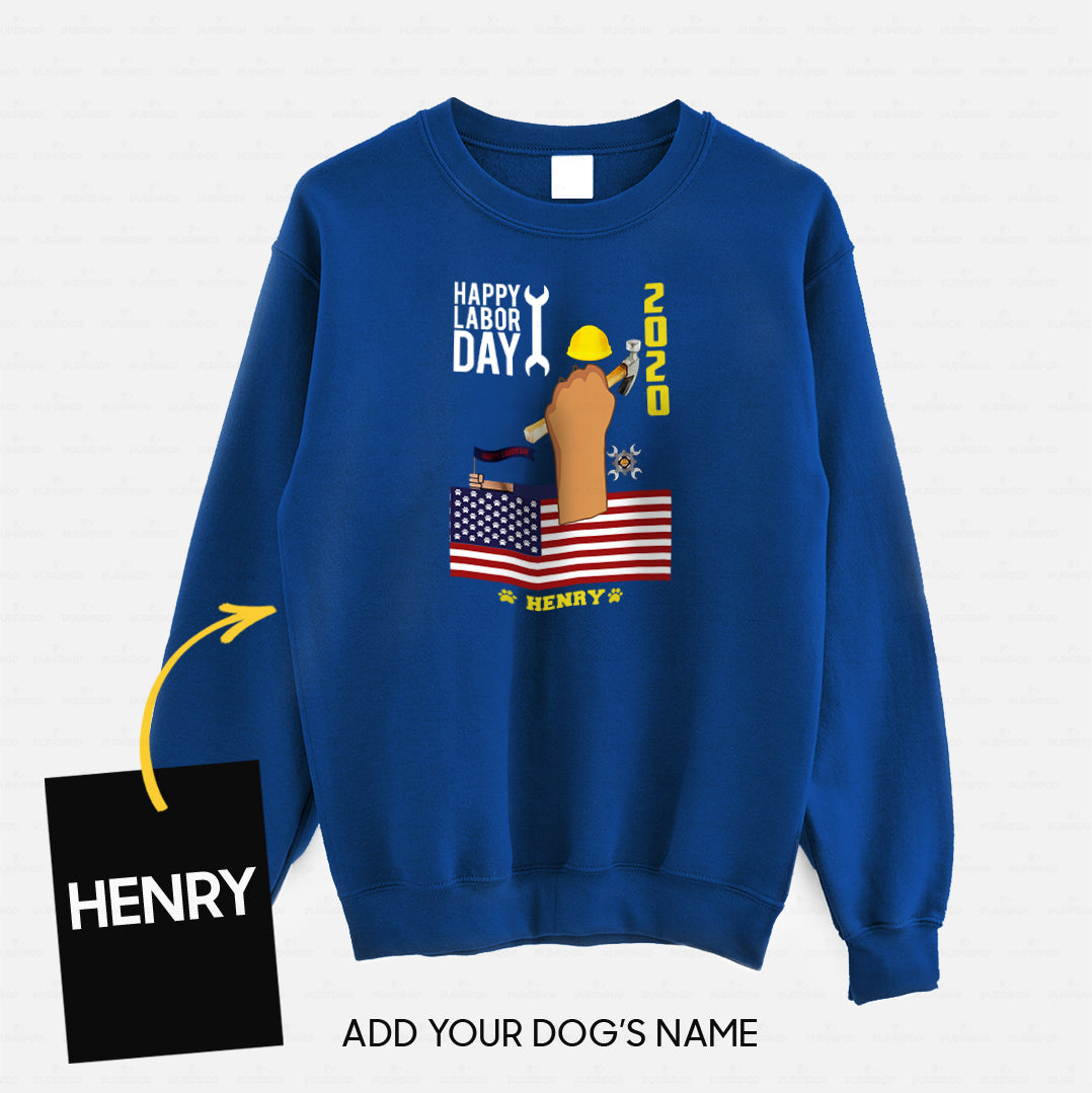 Personalized Dog Gift Idea - Happy Labor Day 2020 For Dog Lovers - Standard Crew Neck Sweatshirt