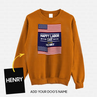 Thumbnail for Personalized Dog Gift Idea - Happy Labor Day Proud Day For Dog Lovers - Standard Crew Neck Sweatshirt