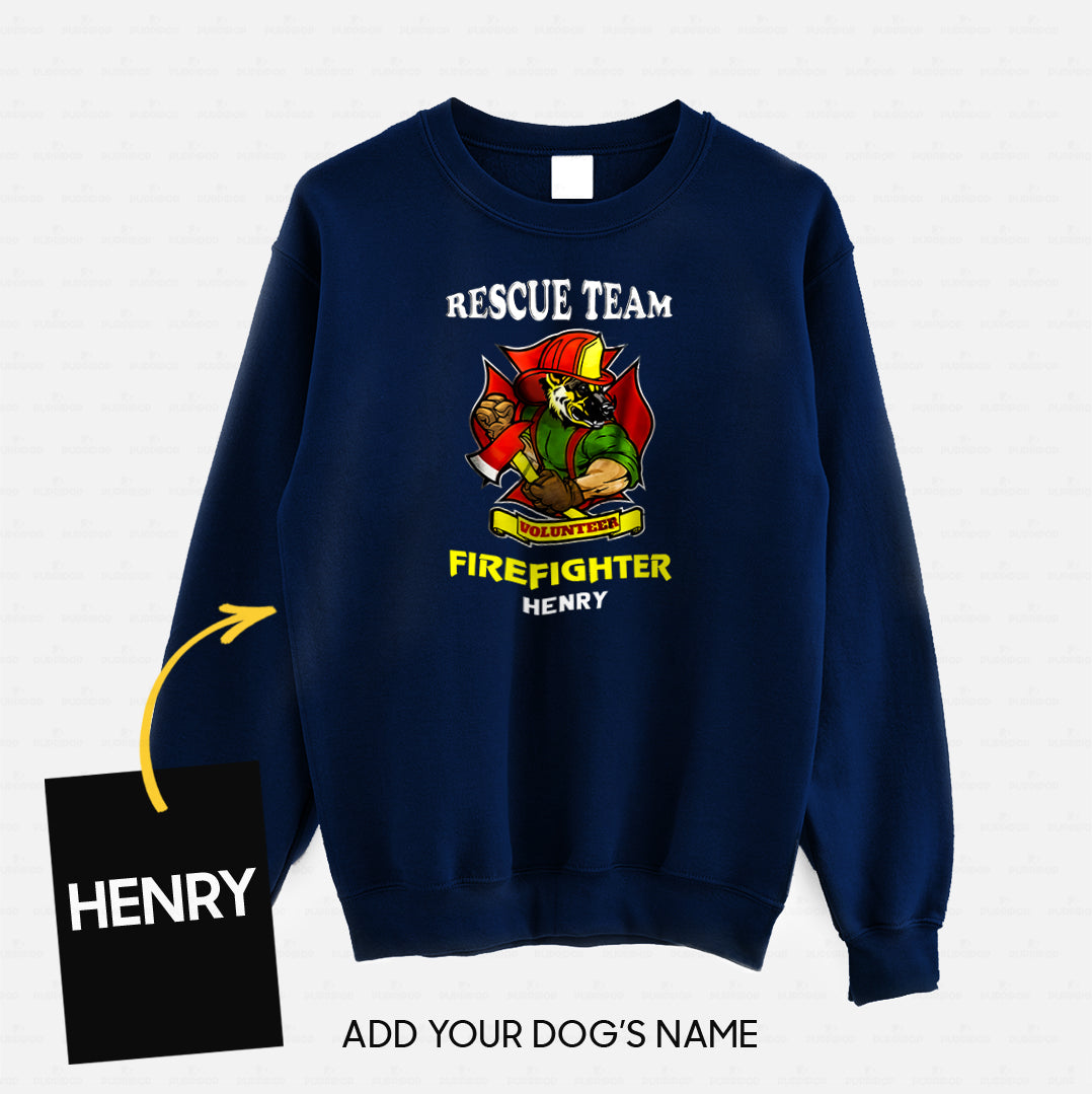 Personalized Dog Gift Idea - Rescue Firefighter Team Volunteer For Dog Lovers - Standard Crew Neck Sweatshirt