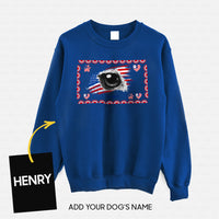 Thumbnail for Personalized Dog Gift Idea - America Flag With Dog Eye For Dog Lovers - Standard Crew Neck Sweatshirt