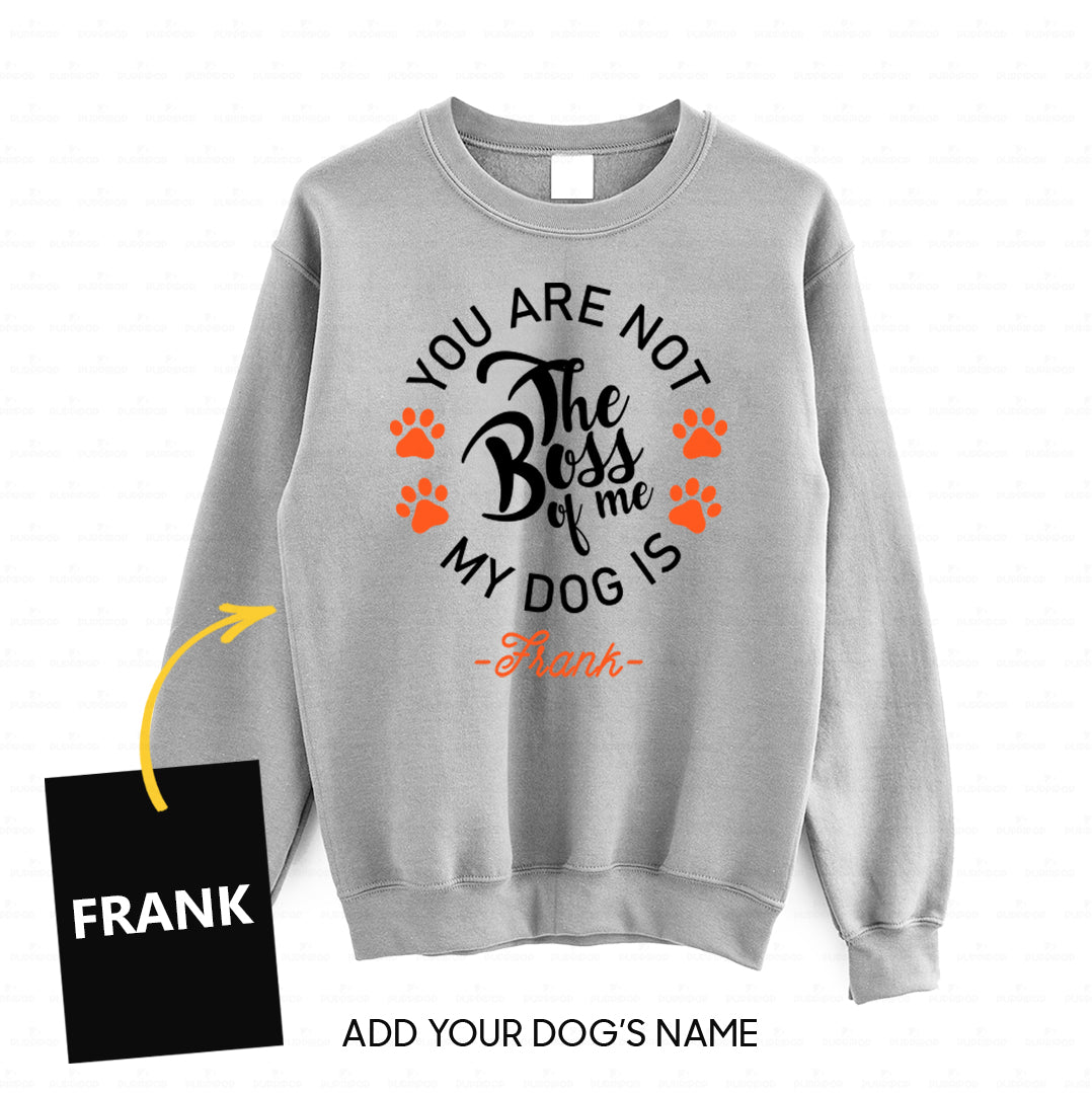 Personalized Dog Gift Idea - The Boss Of Me Orange Paws For Dog Lovers - Standard Crew Neck Sweatshirt