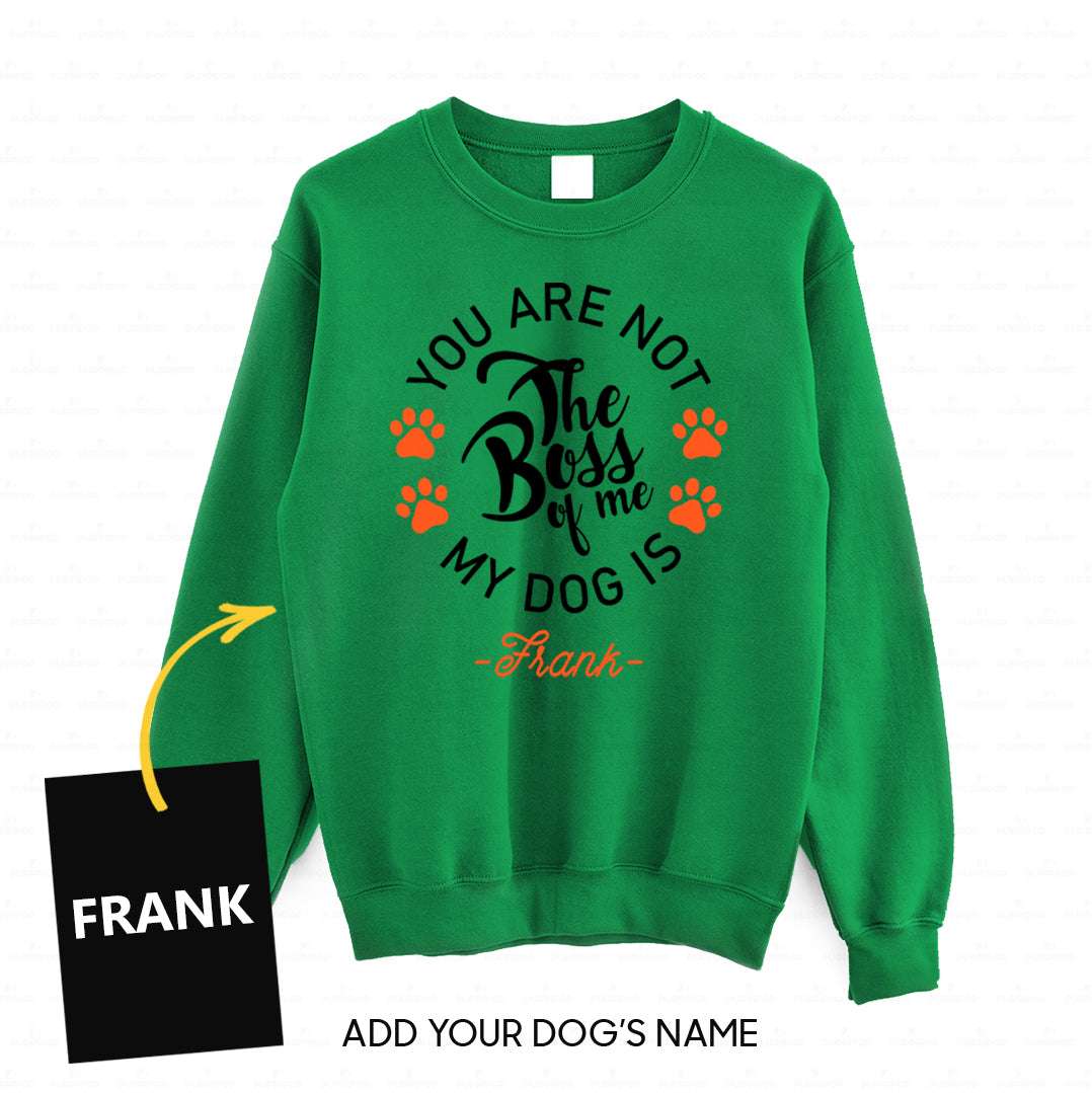 Personalized Dog Gift Idea - The Boss Of Me Orange Paws For Dog Lovers - Standard Crew Neck Sweatshirt