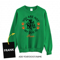 Thumbnail for Personalized Dog Gift Idea - The Boss Of Me Orange Paws For Dog Lovers - Standard Crew Neck Sweatshirt