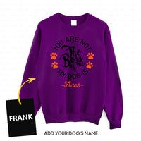Thumbnail for Personalized Dog Gift Idea - The Boss Of Me Orange Paws For Dog Lovers - Standard Crew Neck Sweatshirt