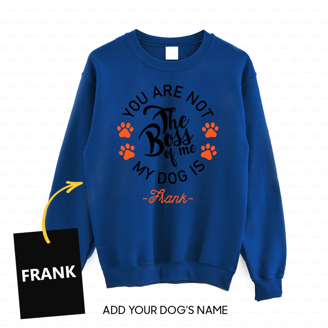 Personalized Dog Gift Idea - The Boss Of Me Orange Paws For Dog Lovers - Standard Crew Neck Sweatshirt