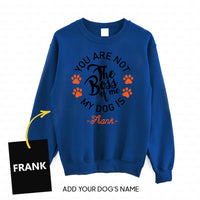 Thumbnail for Personalized Dog Gift Idea - The Boss Of Me Orange Paws For Dog Lovers - Standard Crew Neck Sweatshirt