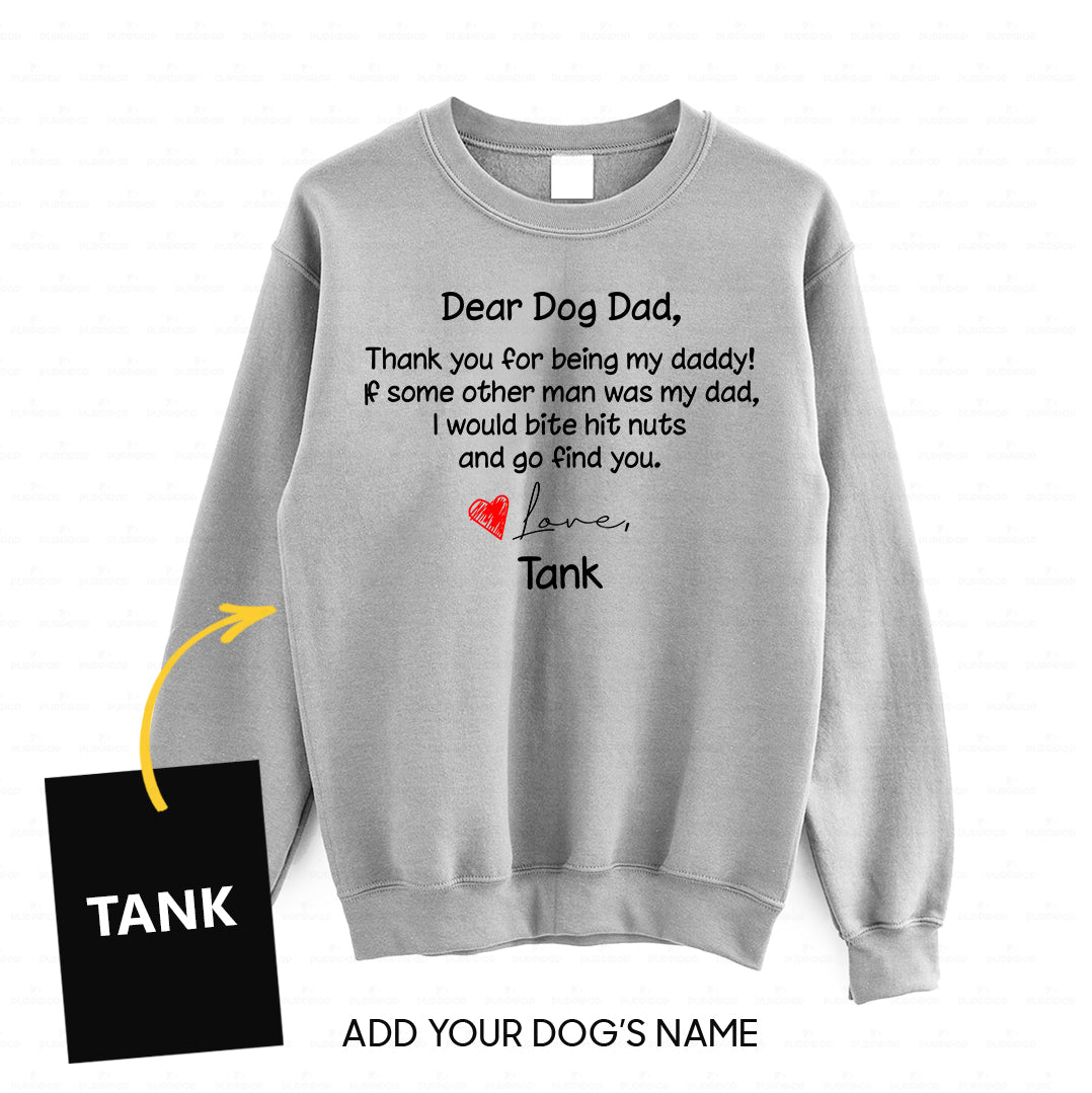 Personalized Dog Gift Idea - Dear Dog Dad 1 For Dog Lovers - Standard Crew Neck Sweatshirt
