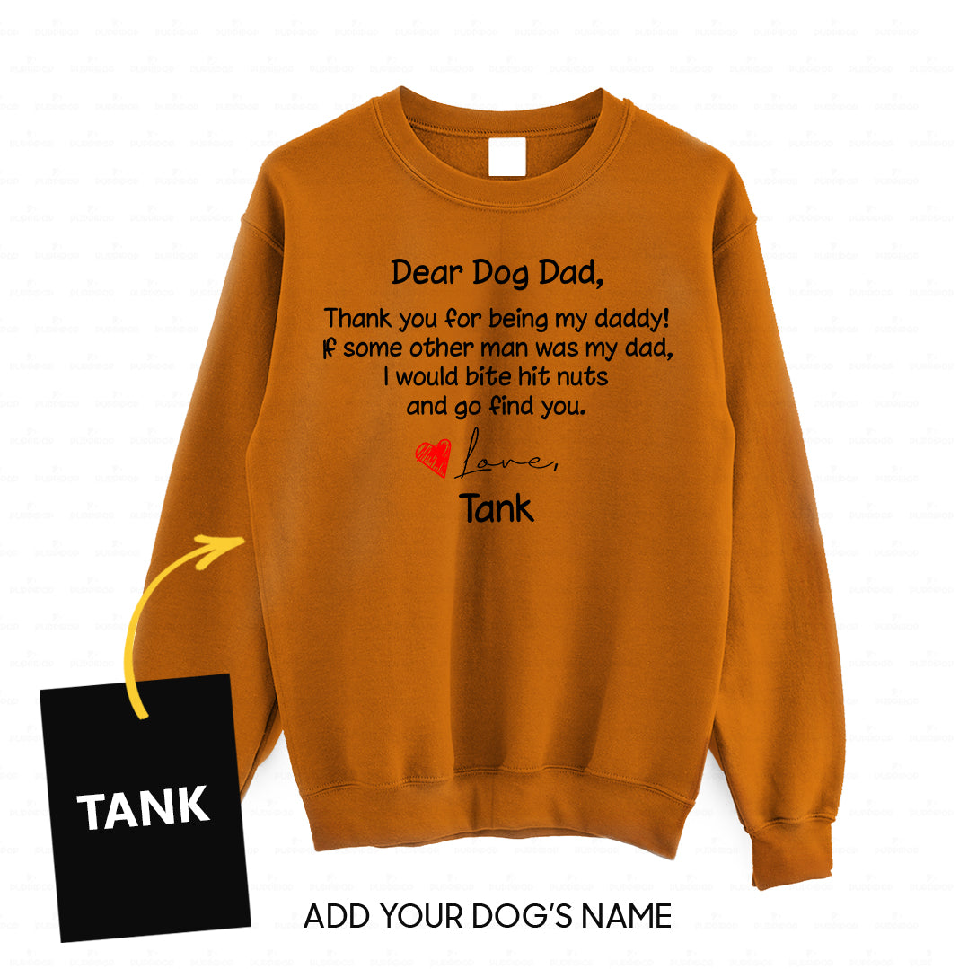 Personalized Dog Gift Idea - Dear Dog Dad 1 For Dog Lovers - Standard Crew Neck Sweatshirt