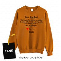 Thumbnail for Personalized Dog Gift Idea - Dear Dog Dad 1 For Dog Lovers - Standard Crew Neck Sweatshirt