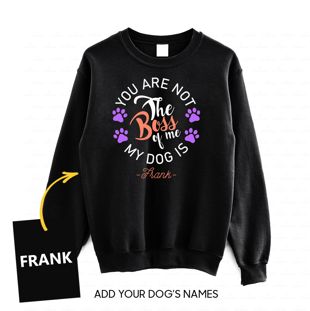 Personalized Dog Gift Idea - The Boss Of Me Purple Paws For Dog Lovers - Standard Crew Neck Sweatshirt