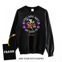 Thumbnail for Personalized Dog Gift Idea - The Boss Of Me Purple Paws For Dog Lovers - Standard Crew Neck Sweatshirt