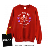 Thumbnail for Personalized Dog Gift Idea - The Boss Of Me Purple Paws For Dog Lovers - Standard Crew Neck Sweatshirt
