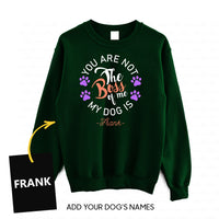 Thumbnail for Personalized Dog Gift Idea - The Boss Of Me Purple Paws For Dog Lovers - Standard Crew Neck Sweatshirt