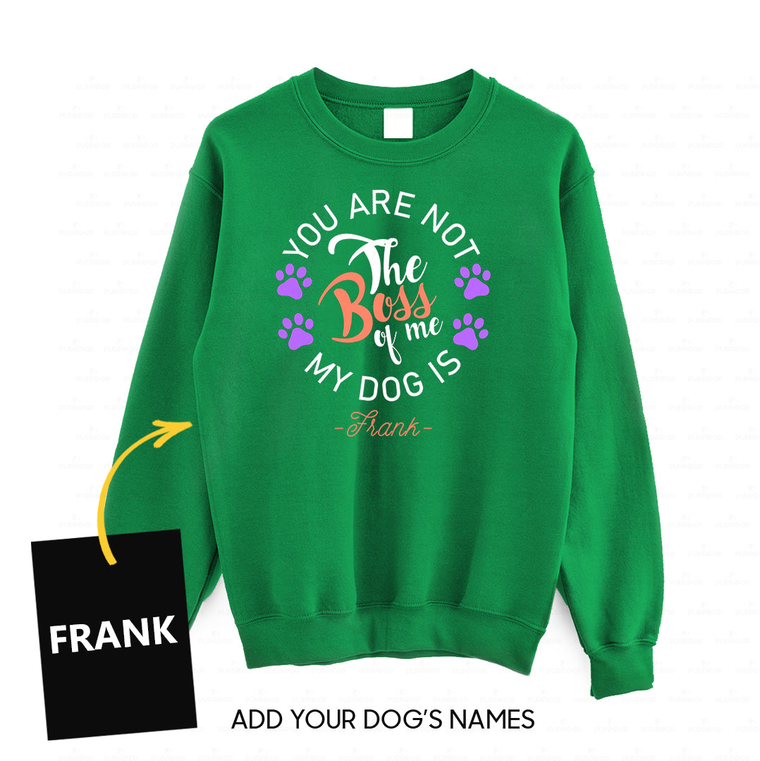 Personalized Dog Gift Idea - The Boss Of Me Purple Paws For Dog Lovers - Standard Crew Neck Sweatshirt
