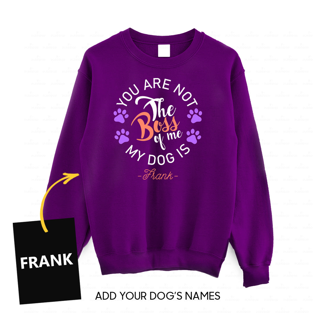Personalized Dog Gift Idea - The Boss Of Me Purple Paws For Dog Lovers - Standard Crew Neck Sweatshirt