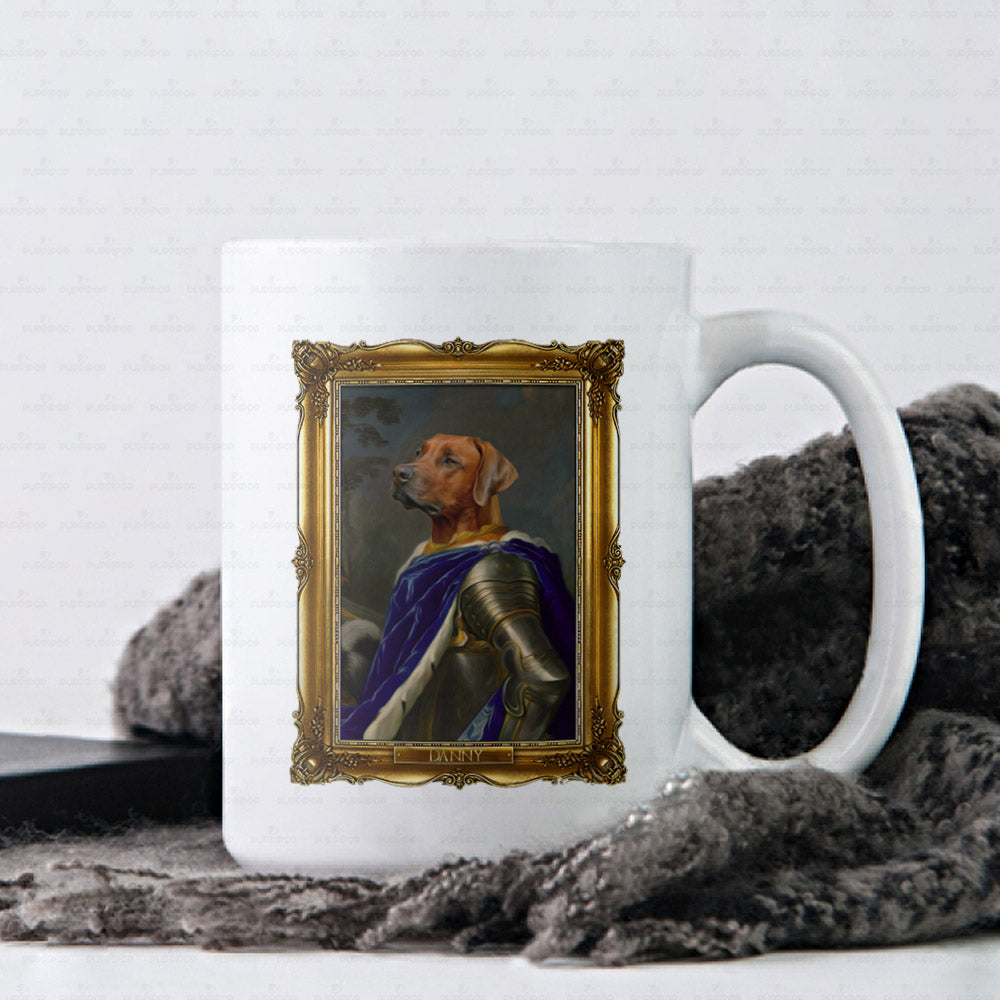 Personalized Dog Gift Idea - Royal Dog's Portrait For Dog Lovers - White Mug