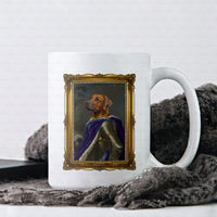 Thumbnail for Personalized Dog Gift Idea - Royal Dog's Portrait For Dog Lovers - White Mug
