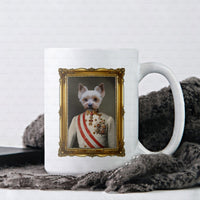 Thumbnail for Personalized Dog Gift Idea - Royal Dog's Portrait For Dog Lovers - White Mug