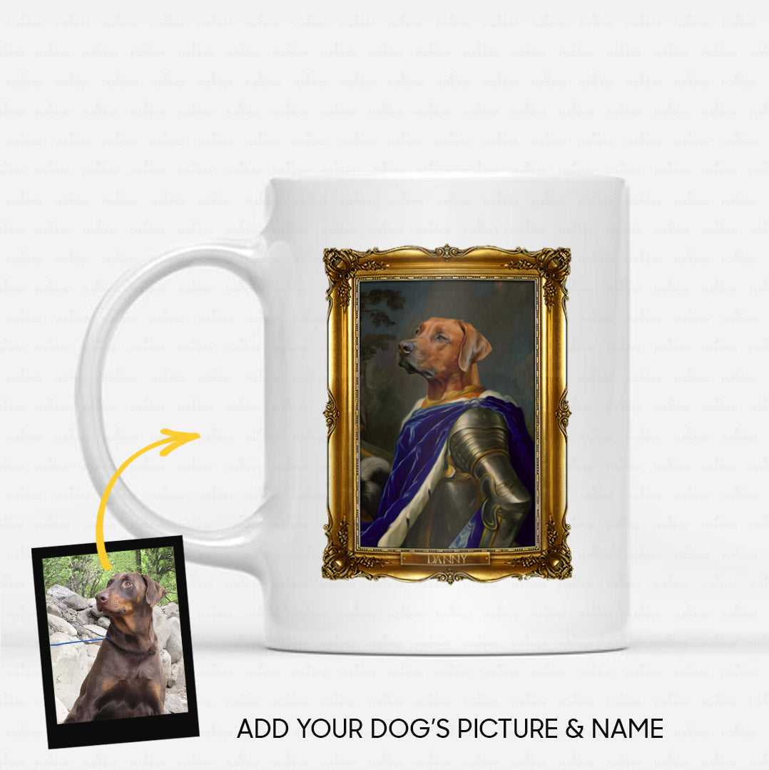 Personalized Dog Gift Idea - Royal Dog's Portrait For Dog Lovers - White Mug
