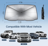 Thumbnail for Custom-Fit for Car Windshield Sun Shade, Foldable Windshield Sunshade Sun and UV Protection, Car Sun Shade