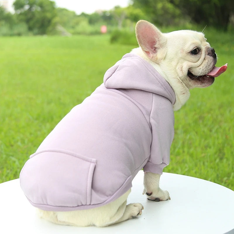 Soft Dog Winter Hooded Sweatshirt Pet Coat Puppy Jacket for Small Medium Dogs French Bulldog Coat Chihuahua Yorkie Pet Costume, Gift For Pet 62