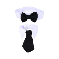 Thumbnail for Pet Black Bow Tie Dog Collar for Weddings with Handcrafted Adjustable White Collar and Black Tie, Pet Accessories, Dog Style, Dog Fashion, Gift For Pet 28