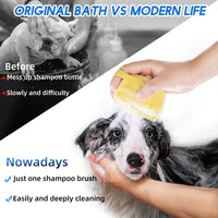 Thumbnail for 2PCS Pet Shampoo Brush Grooming Scrubber Comb with Massage for Dogs and Cats - Soft Silicone Rubber Bristles For Bathing and Brushing Short Hair,, Gift For Pet 85