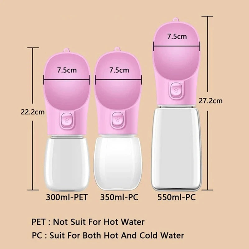 2PCS Dog Water Bottle, Leak Proof Portable Pet Water Bottles for Dogs, Puppy Water Dispenser with Drinking Feeder for Travel 94