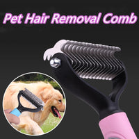 Thumbnail for 2pcs Grooming Brush For Pet Dog Cat Deshedding Tool Rake Comb Fur Remover Reduce 2-Side Dematting Tool For Pets Grooming Brush Double Sided,, Gift For Pet 83
