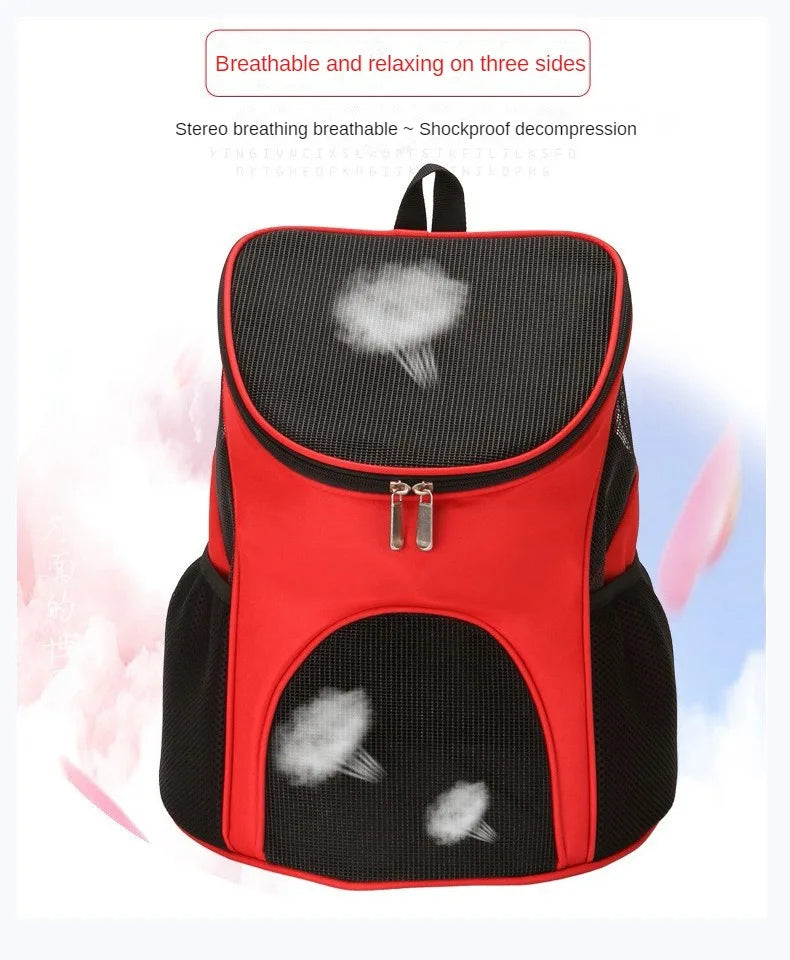 Cat Carrying Bag Foldable Double Shoulder, Portable Pet Products Travel Outdoor Breathable Backpack,Backpack Travel 131