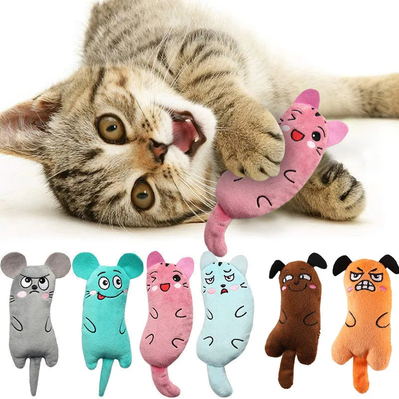 Cute Cat Toys Funny Interactive Plush Cat Toy Mini Teeth Grinding Catnip Toys Kitten Chewing Squeaky Toy Pets Accessories, Gift For Pet 60