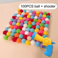 Thumbnail for 2 PCS Cat Toy Ball Launcher Toy Shooter, Silent Plush Elastic Cat Ball Toy with 80Pcs Pom Pom Balls's Kitty Toys, Cat Toys Interactive for Indoor Peppy Pet Cats Exercise Games  127