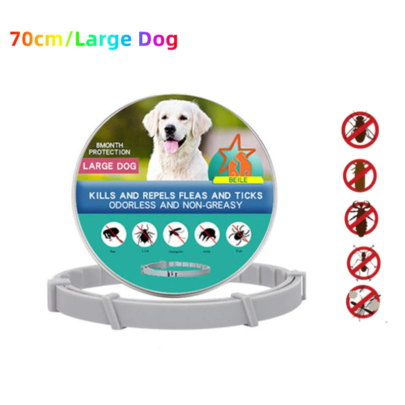 2PCS Natural & Safe Flea and Tick Collar for Dogs, Protection, Waterproof, Free Comb and Tick Removal Tool 95