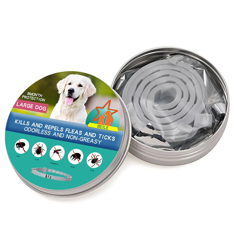 2PCS Natural & Safe Flea and Tick Collar for Dogs, Protection, Waterproof, Free Comb and Tick Removal Tool 95