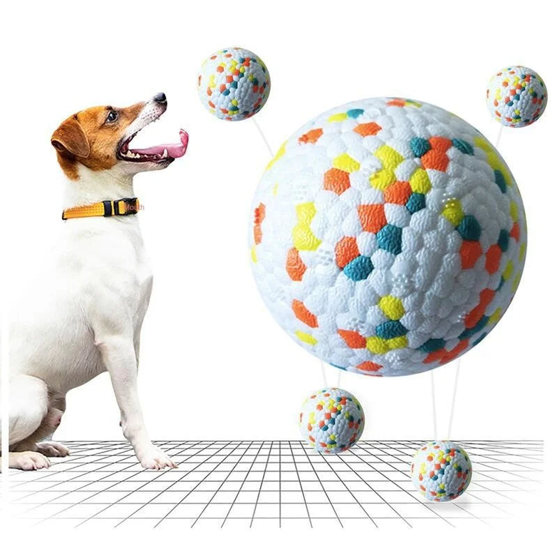 Teething Pet Toy Dog Solid Toy Ball Interactive Dog Toy Light Popcorn Ball Dog Ball Light Chew Rubber Ball High Elastic Bite, Puppy Toys, Gift For Pet 41