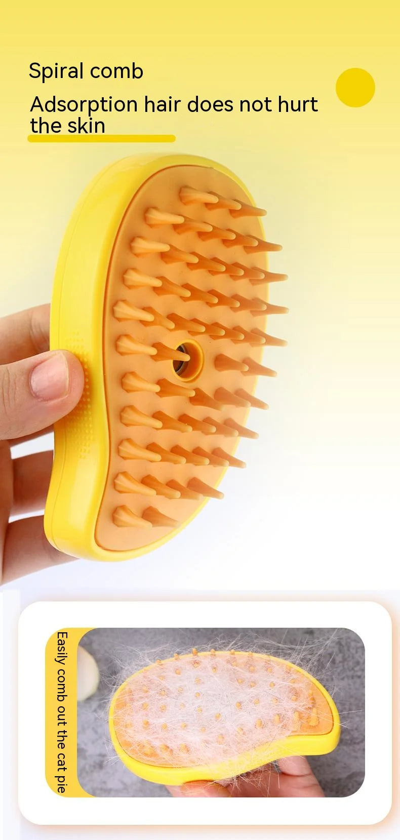 2PCS Steamy Dog Brush Electric Spray Cat Hair Brush 4 in1 Dog Steamer Brush for Massage Pet Grooming Removing Tangled and Loose Hair,, Gift For Pet 84