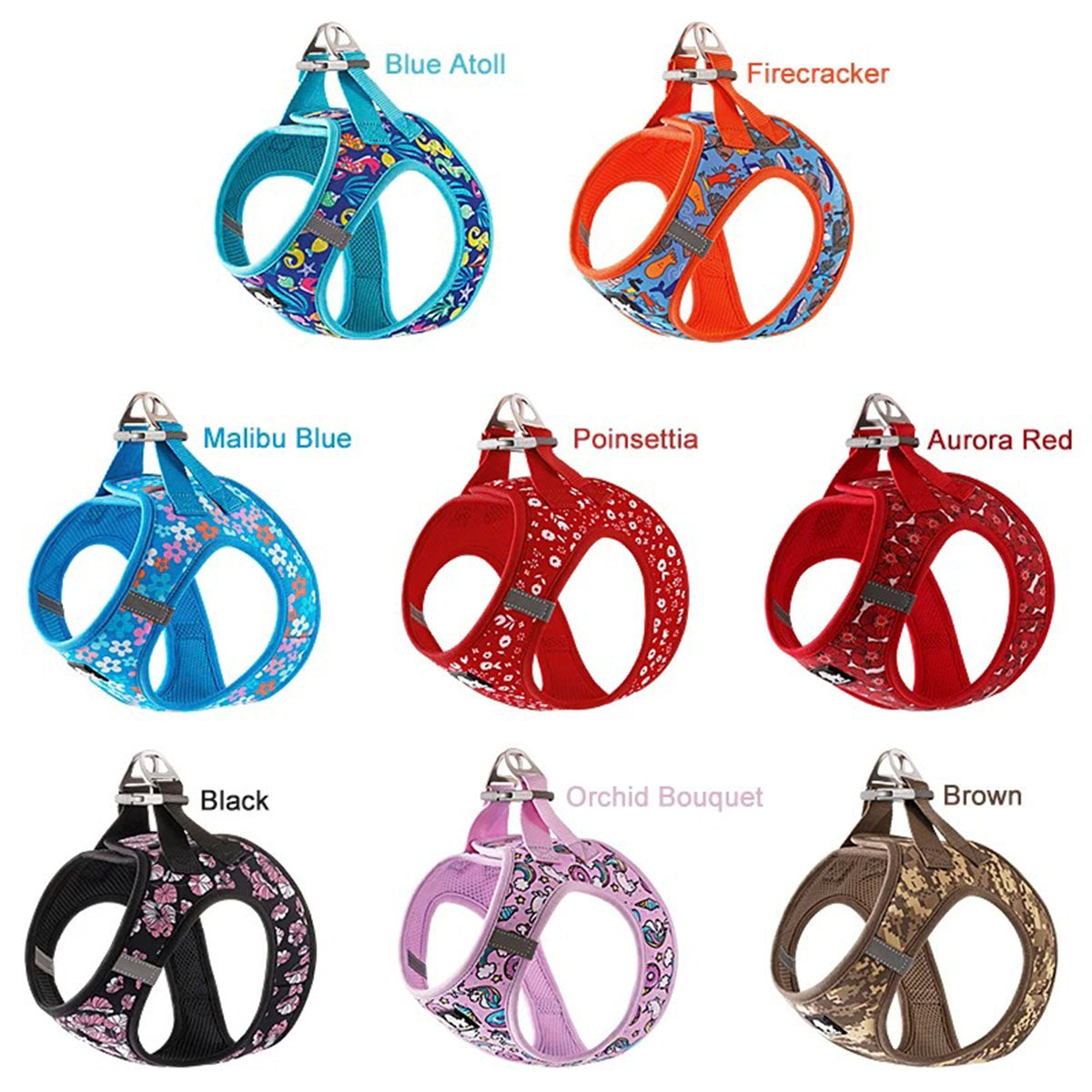 Pet Harness No Pull Nylon Reflective Dog, Dog Harness, No-Pull Dog Harness, Quick-Fit Padded Dog Harness, Posh Pets Reflective Puppy Harness 166