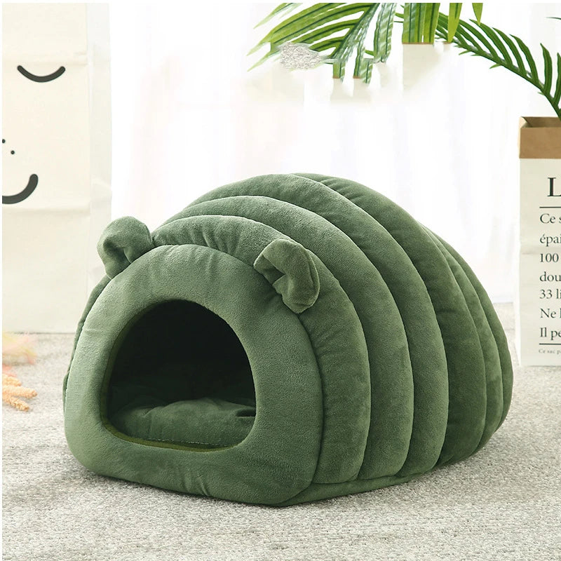 Cat / Dog House Bed - Removable Cushions - Soft Indoor - Pet Bed 133