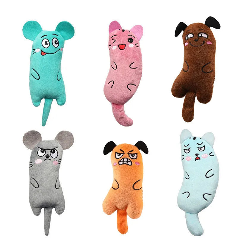 Cute Cat Toys Funny Interactive Plush Cat Toy Mini Teeth Grinding Catnip Toys Kitten Chewing Squeaky Toy Pets Accessories, Gift For Pet 60