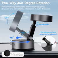 Thumbnail for Mini 360° Magnetic Phone Holder – Foldable Suction Stand for iPhone & Android, Double-Sided Mount