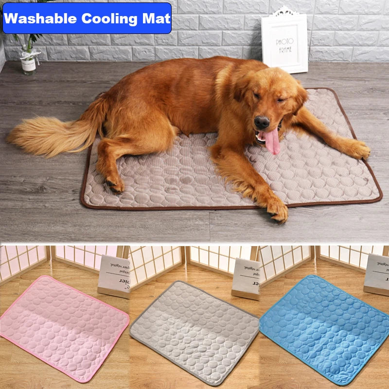 2PCS Pet Cooling Mat & Washable Pee Pad | Dog Non-Toxic Summer Spring Hot Weather | Cat Puppy Washable 141