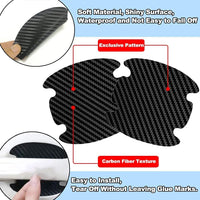 Thumbnail for 8 Pack Car Carbon Fiber Stickers Compatible with Cars Door Handles Door Cup Protectors Carbon Fiber Stickers Scratch Resistant Accessories